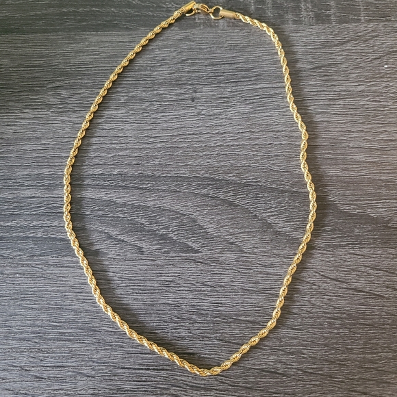Honey + Lo Jewelry Honey Lo 8k Gold Plated Rope Chain Necklace Poshmark